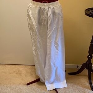 Fedeli Blend Wide Leg Pants with double elastic waist band